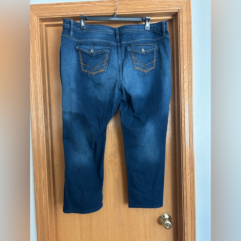a.n.a Women's Bootcut Jeans in Dark Blue Wash - Picture 2 of 3